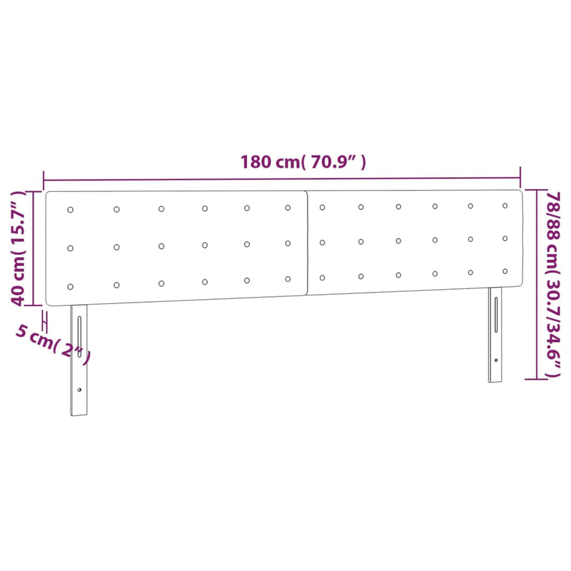 vidaXL 2 db fehér műbőr fejtámla 90x5x78/88 cm