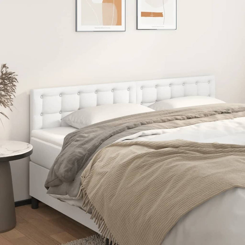 vidaXL 2 db fehér műbőr fejtámla 90x5x78/88 cm