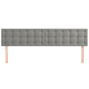 vidaXL világosszürke bársony fejtámla 180x5x78/88 cm