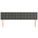 vidaXL 2 db sötétszürke bársony fejtámla 90x5x78/88 cm