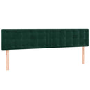 vidaXL sötétzöld bársony fejtámla 180x5x78/88 cm