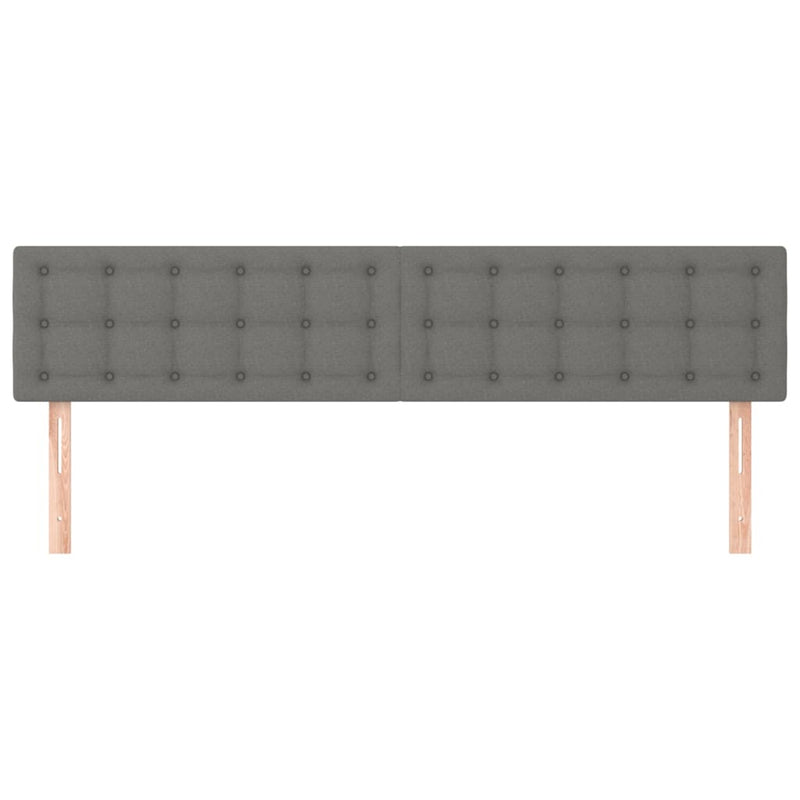 vidaXL 2 db sötétszürke szövet fejtámla 100x5x78/88 cm