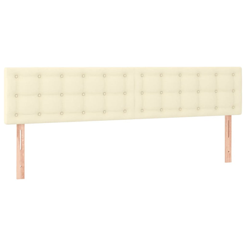 vidaXL 2 db krémszínű műbőr fejtámla 100x5x78/88 cm