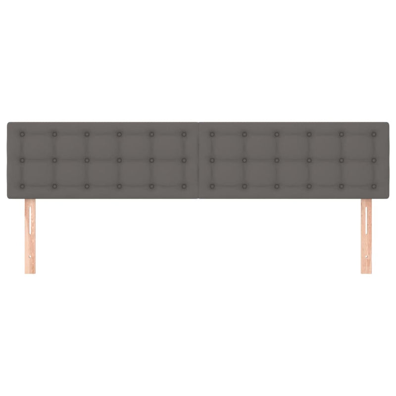 vidaXL 2 db szürke műbőr fejtámla 100x5x78/88 cm