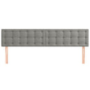 vidaXL világosszürke bársony fejtámla 200 x 5 x 78/88 cm