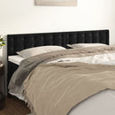 vidaXL fekete bársony fejtámla 200 x 5 x 78/88 cm