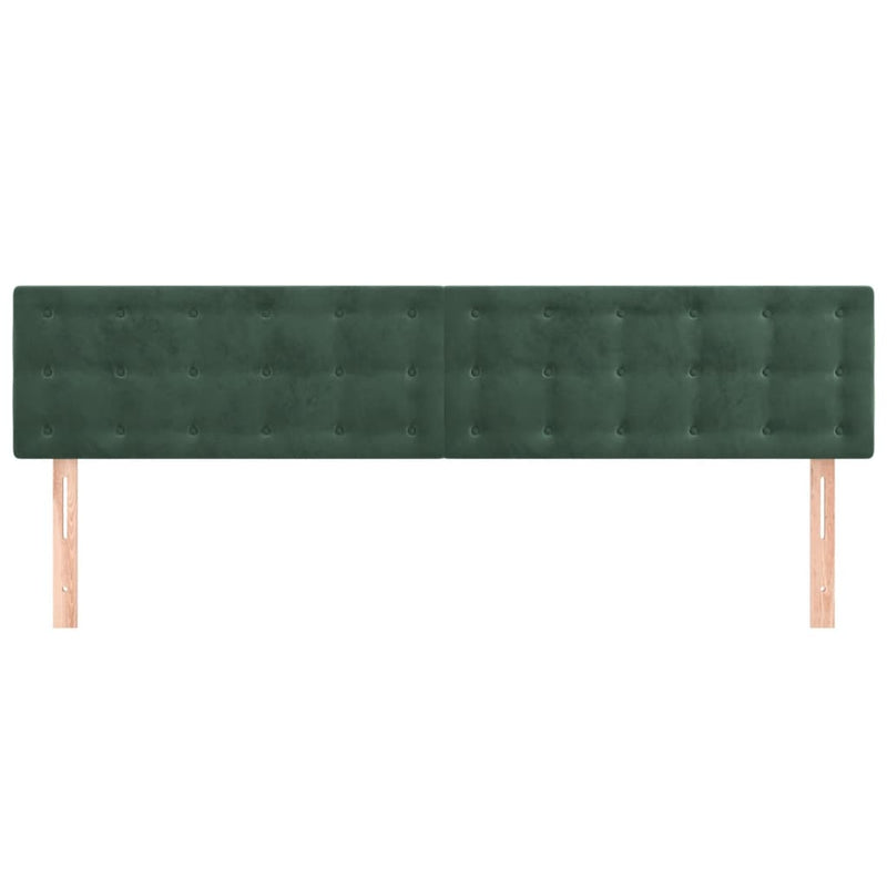 vidaXL sötétzöld bársony fejtámla 100x5x78/88 cm