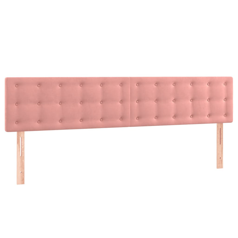 vidaXL 2 db rózsaszín bársony fejtámla 90 x 5 x 78/88 cm
