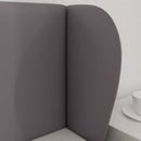 vidaXL Fejtámla Fül Homályos Szürke 40 x 23 x 6 cm PVC
