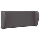 vidaXL Fejtámla Fül Homályos Szürke 40 x 23 x 6 cm PVC