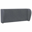 vidaXL Fejtámla Fül Homályos Szürke 40 x 23 x 6 cm Bársony