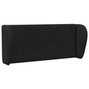 vidaXL Fejtámla Fül Fekete 40 x 23 x 6 cm Bársony