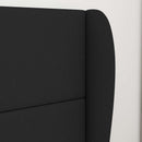 vidaXL Fejtámla Fül Fekete 80 x 23 x 6 cm szövet