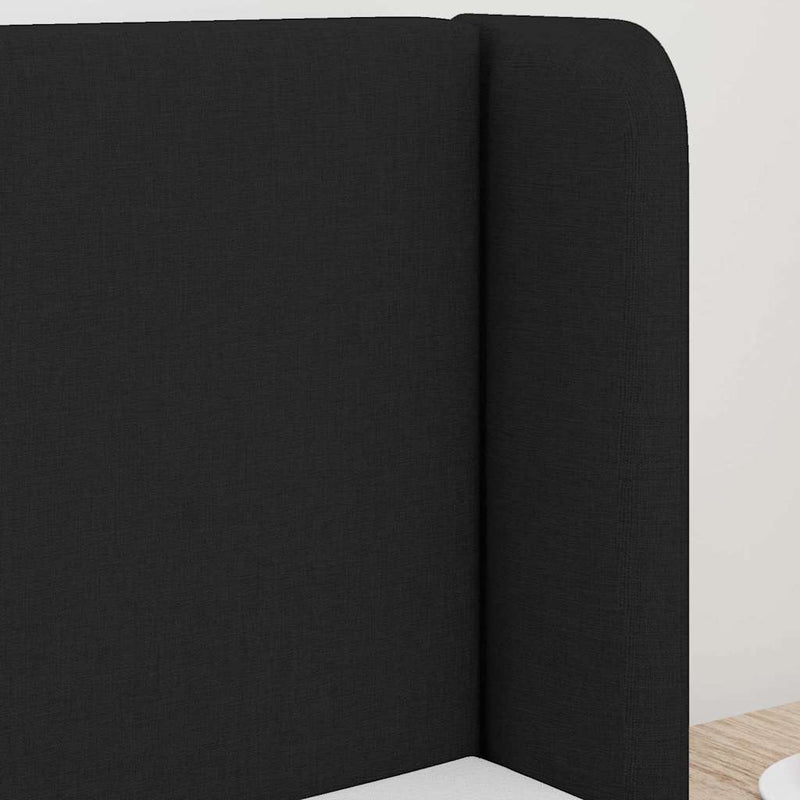 vidaXL Fejtámla fejtámlával Állítható Fekete 40.5 x 4 x 40.5 cm szövet
