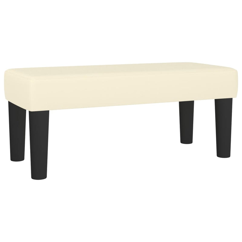 vidaXL krémszínű műbőr pad 70 x 30 x 30 cm