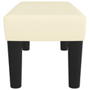 vidaXL krémszínű műbőr pad 70 x 30 x 30 cm