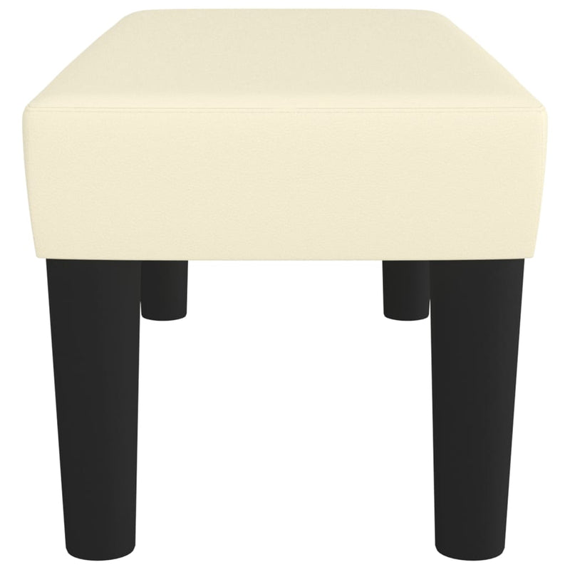 vidaXL krémszínű műbőr pad 70 x 30 x 30 cm
