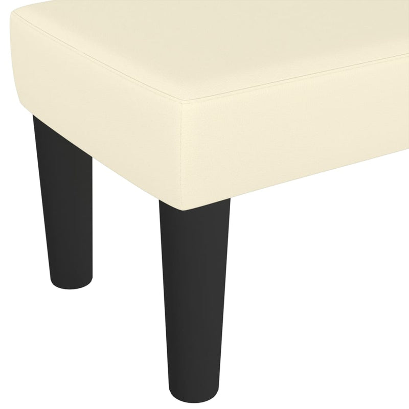 vidaXL krémszínű műbőr pad 70 x 30 x 30 cm