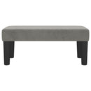 vidaXL világosszürke bársony pad 70 x 30 x 30 cm