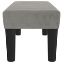 vidaXL világosszürke bársony pad 70 x 30 x 30 cm