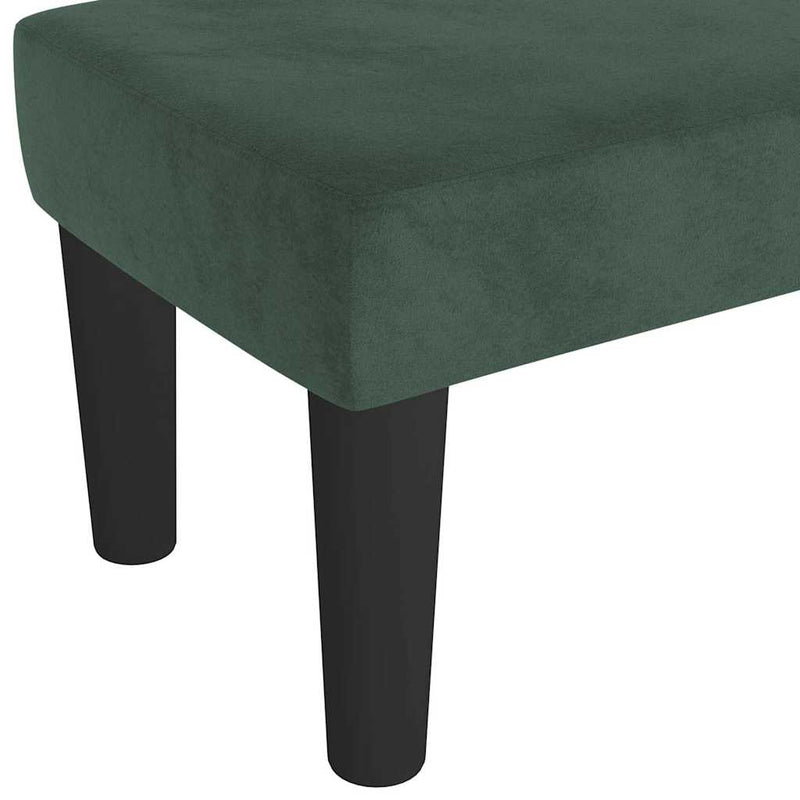 vidaXL sötétzöld bársony pad 70 x 30 x 30 cm