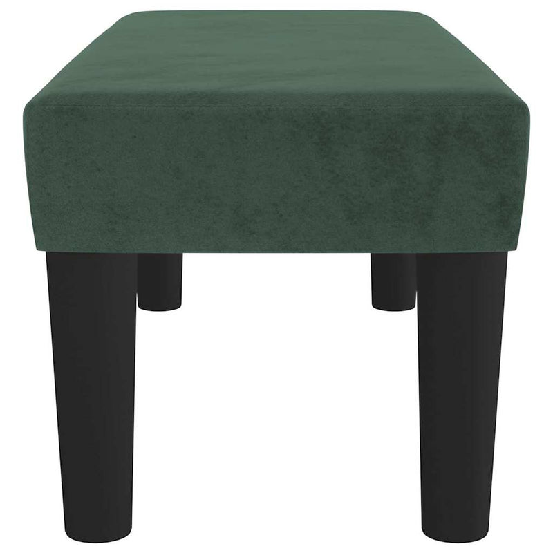 vidaXL sötétzöld bársony pad 70 x 30 x 30 cm