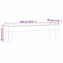 vidaXL | pad | Krém 100 x 30 x 30 cm szövet