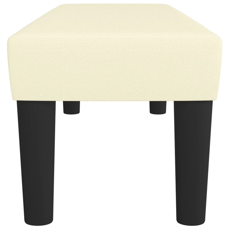 vidaXL krémszínű műbőr pad 100 x 30 x 30 cm