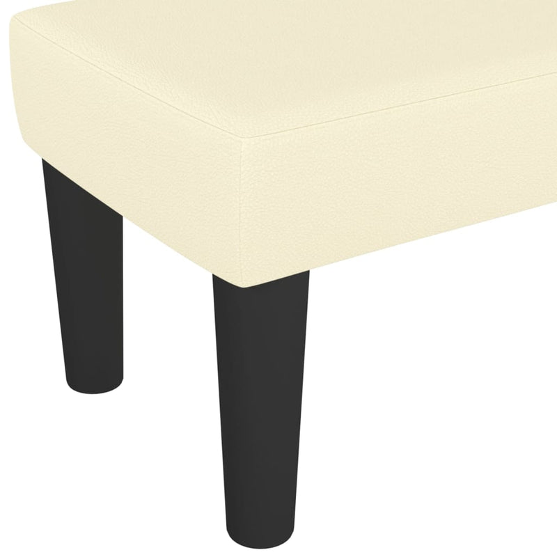 vidaXL krémszínű műbőr pad 100 x 30 x 30 cm