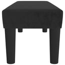 vidaXL fekete bársony pad 100 x 30 x 30 cm