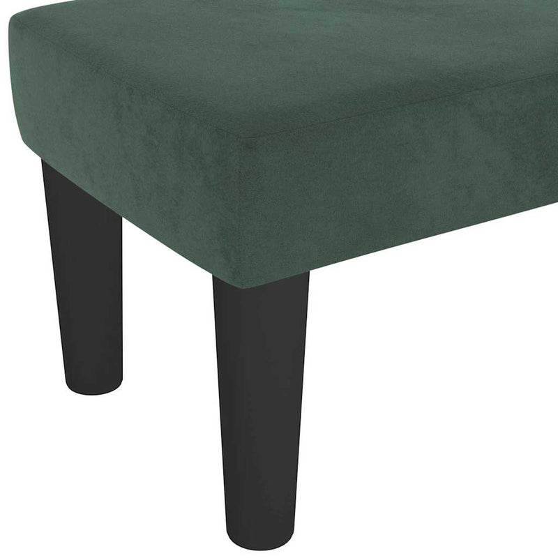 vidaXL sötétzöld bársony pad 100 x 30 x 30 cm