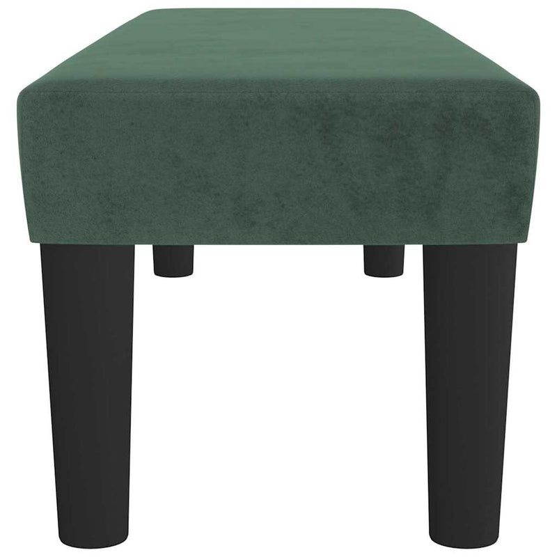 vidaXL sötétzöld bársony pad 100 x 30 x 30 cm
