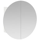 vidaXL fehér fürdőszobai szekrény kerek tükörrel/LED-del 40x40x17,5 cm