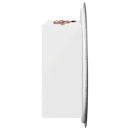 vidaXL fehér fürdőszobai szekrény kerek tükörrel/LED-del 40x40x17,5 cm
