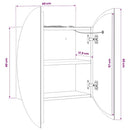 vidaXL fehér fürdőszobai szekrény kerek tükörrel/LED-del 40x40x17,5 cm