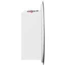 vidaXL fehér fürdőszobai szekrény kerek tükörrel/LED-del 40x40x17,5 cm