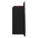 vidaXL fekete fürdőszobaszekrény kerek tükörrel/LED-del 40x40x17,5 cm