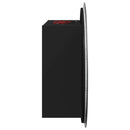 vidaXL fekete fürdőszobaszekrény kerek tükörrel/LED-del 40x40x17,5 cm