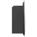 vidaXL szürke fürdőszoba-szekrény kerek tükörrel/LED-del 40x40x17,5 cm