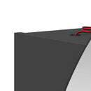 vidaXL szürke fürdőszobaszekrény kerek tükörrel/LED-del 47x47x17,5 cm