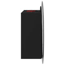 vidaXL fekete fürdőszobaszekrény kerek tükörrel/LED-del 54x54x17,5 cm