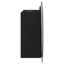 vidaXL fekete fürdőszobaszekrény kerek tükörrel/LED-del 54x54x17,5 cm