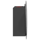 vidaXL szürke fürdőszobaszekrény kerek tükörrel/LED-del 54x54x17,5 cm