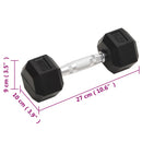 vidaXL 2 db összesen öntöttvas súlyzó 8 kg