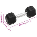 vidaXL 2 db összesen öntöttvas egykezes súlyzó 12 kg