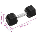 vidaXL 2 db összesen öntöttvas egykezes súlyzó 16 kg