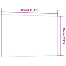 vidaXL fekete falra szerelhető edzett üveg mágnestábla 30 x 20 cm