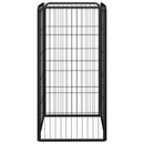 vidaXL 4 paneles fekete porszórt acél kutyakernel 50 x 100 cm