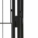 vidaXL 16-paneles fekete porszórt acél kutyakennel 50 x 100 cm