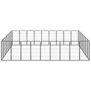vidaXL 32-paneles fekete porszórt acél kutyakennel 50 x 100 cm